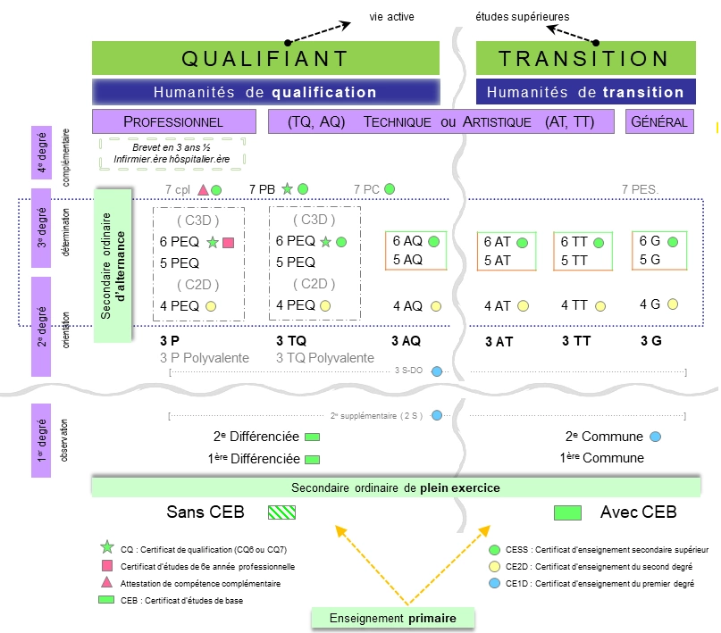 2023 structure enseignement secondaire